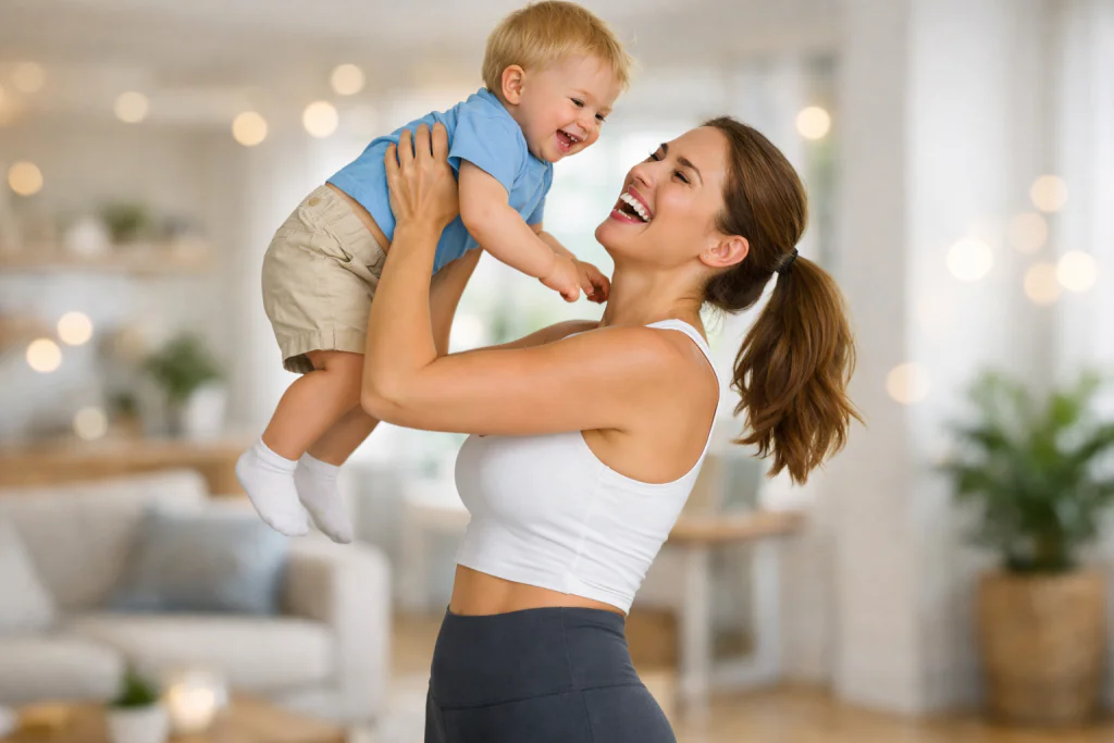 M&atilde;e confiante e feliz ap&oacute;s descobrir como acabar com a pochete da ces&aacute;rea atrav&eacute;s de m&eacute;todos naturais.